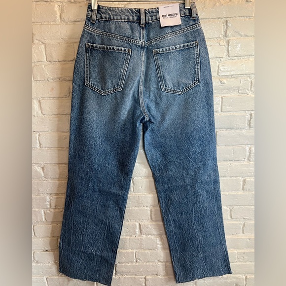 Dark Wash Straight Leg Jean with Rips - Picture 2 of 2